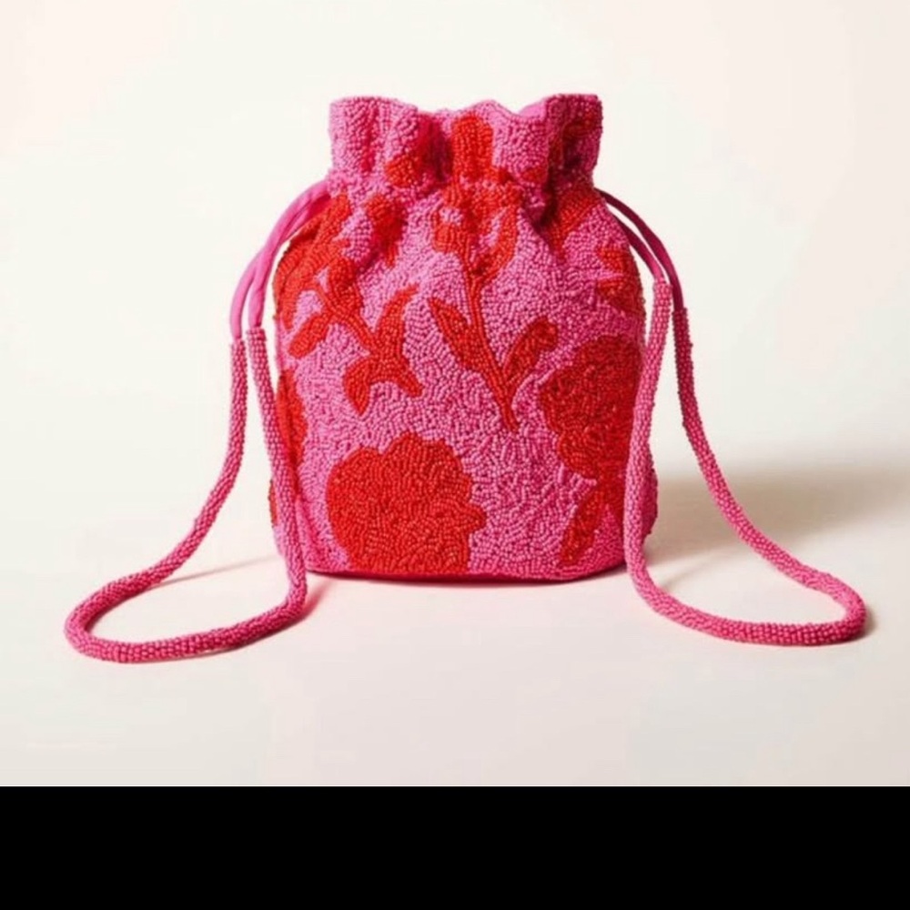 Beaded classic drawstring bucket bag- Kate Spade x Target